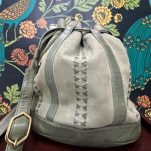 Bally Vintage Soft Lambskin Leather Bucket Bag – Made in Italy